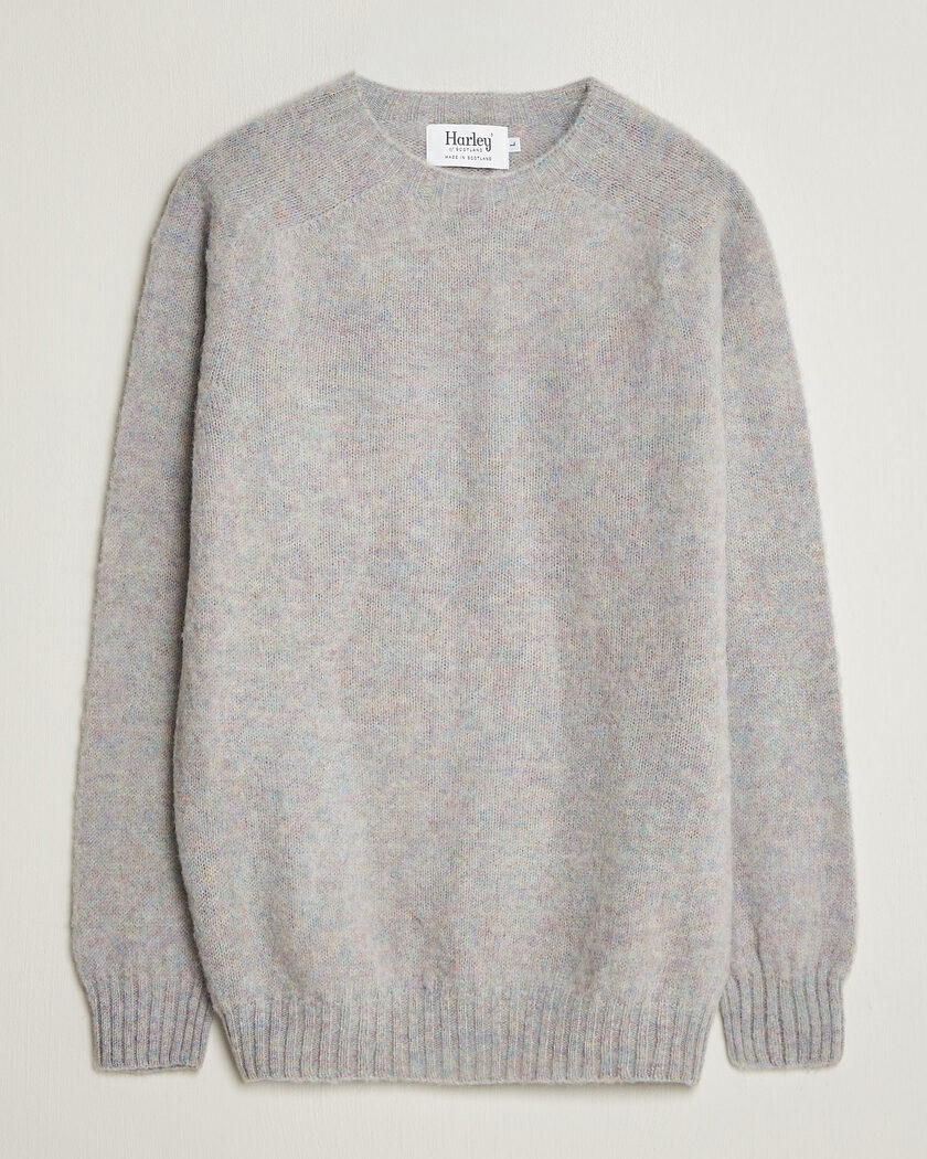 Harley Of Scotland Brushed Supersoft Lambswool Crewneck Aurora – Multicolor