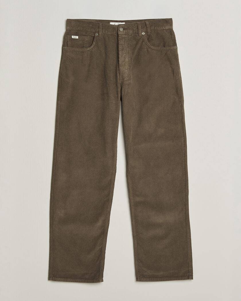 Forét Moor Relaxed Fit Corduroy Pants Faded Wood – Marrón