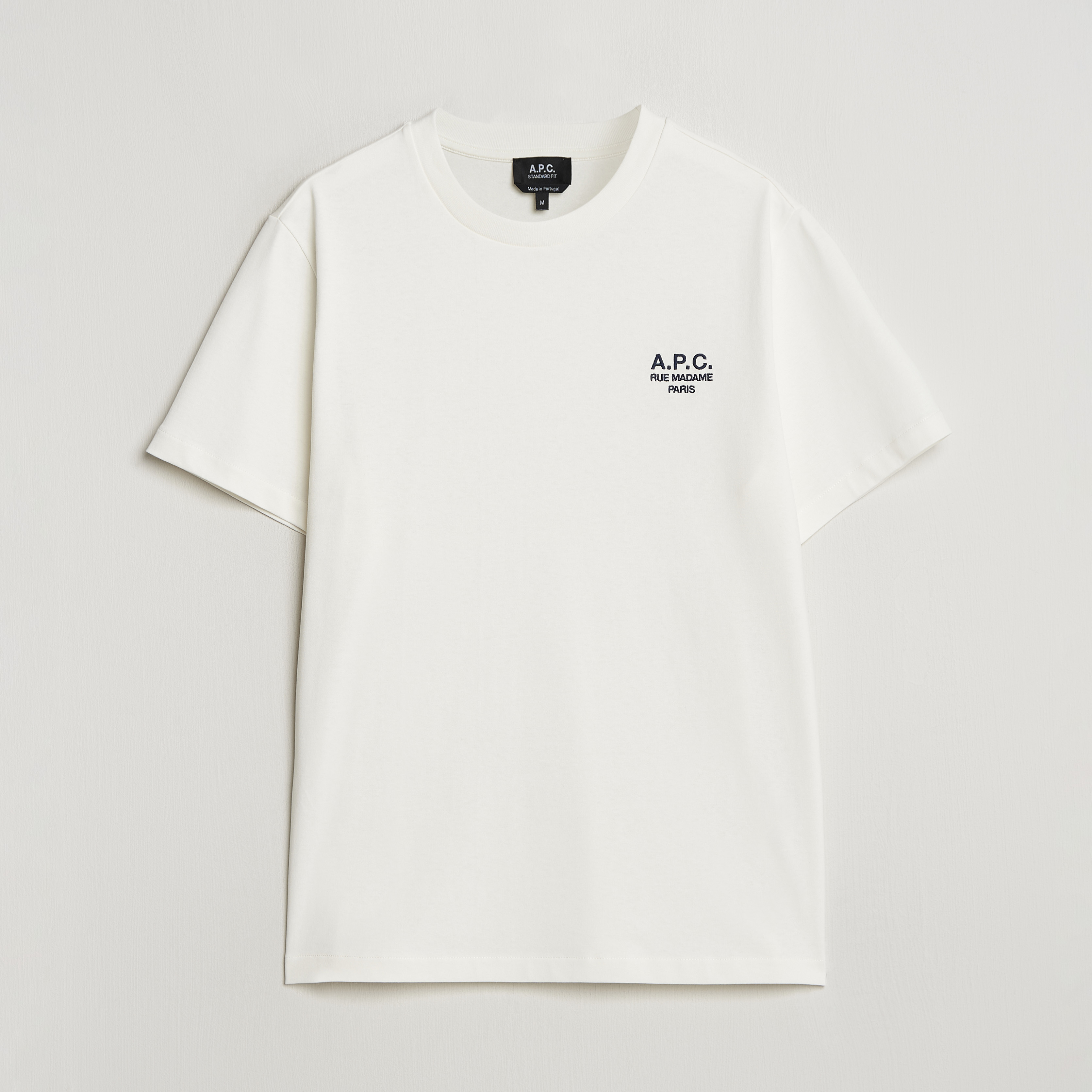A.P.C. Rue Madame T-Shirt White/Dark Navy en CareOfCarl.es