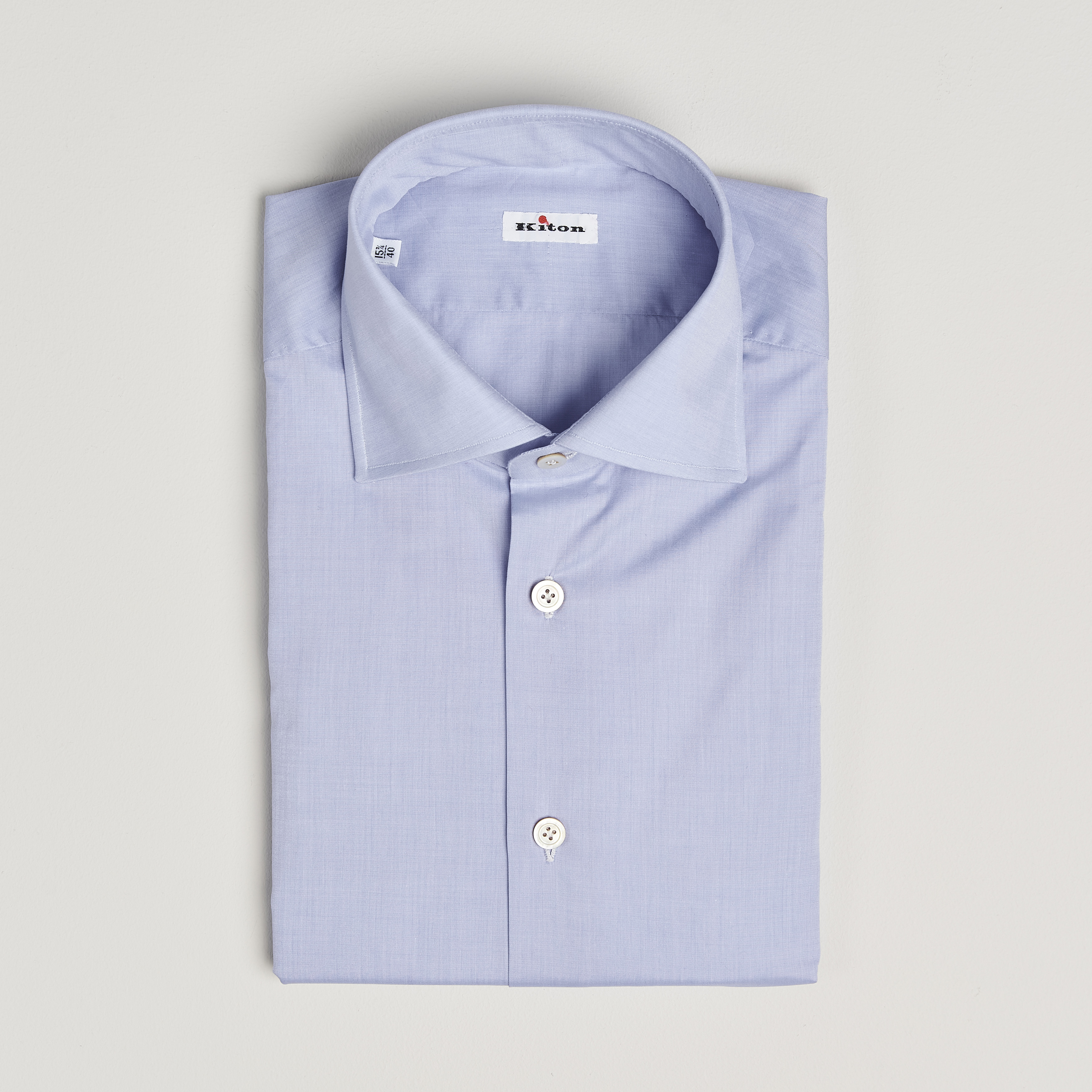 Kiton Slim Fit Dress Shirt Light Blue en CareOfCarl.es
