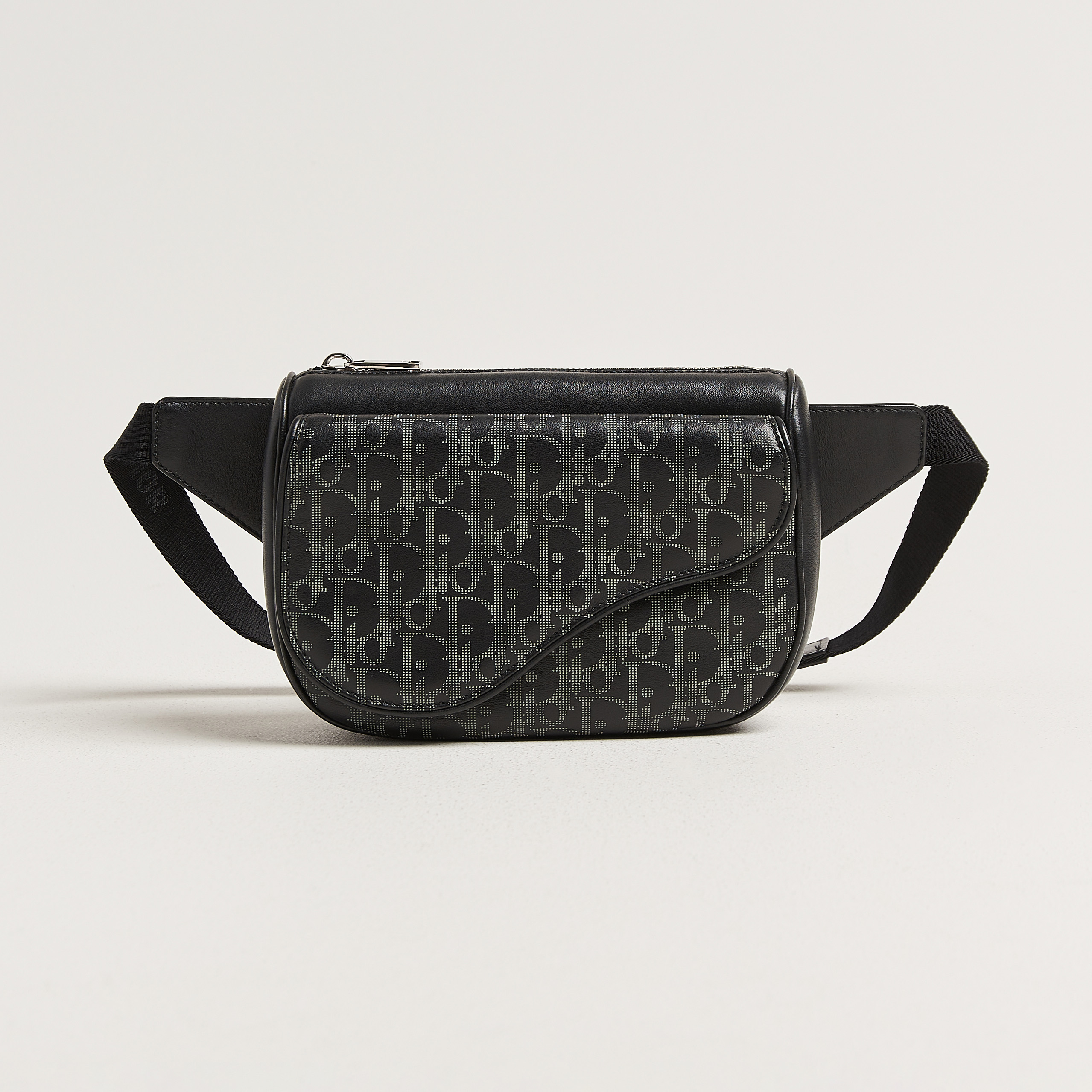 Dior Pre-Owned Saddle Bag Oblique Leather Black – Negro