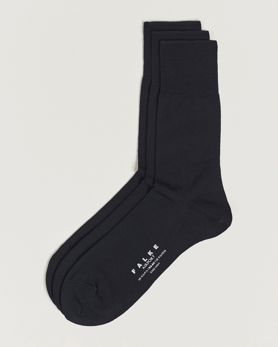3-Pack Airport Socks Dark Navy – Azul