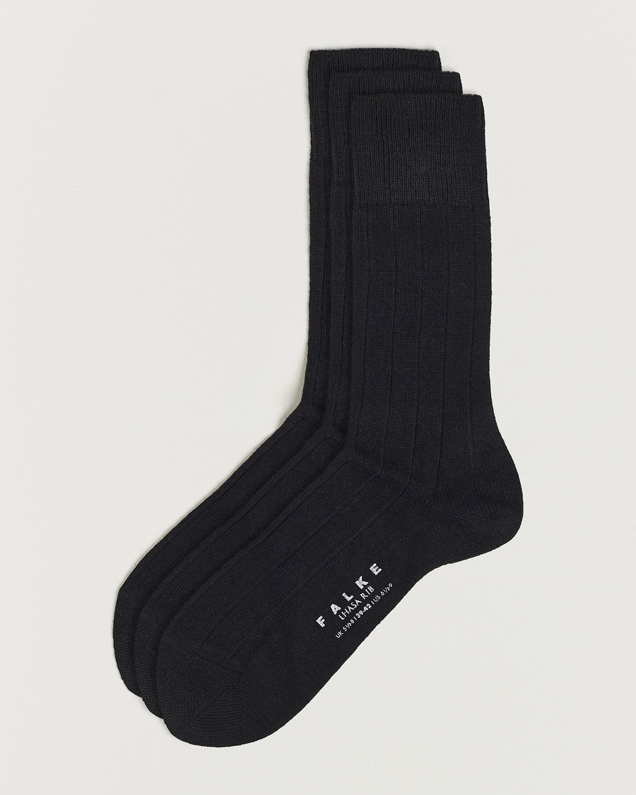 3-Pack Lhasa Cashmere Socks Black – Negro
