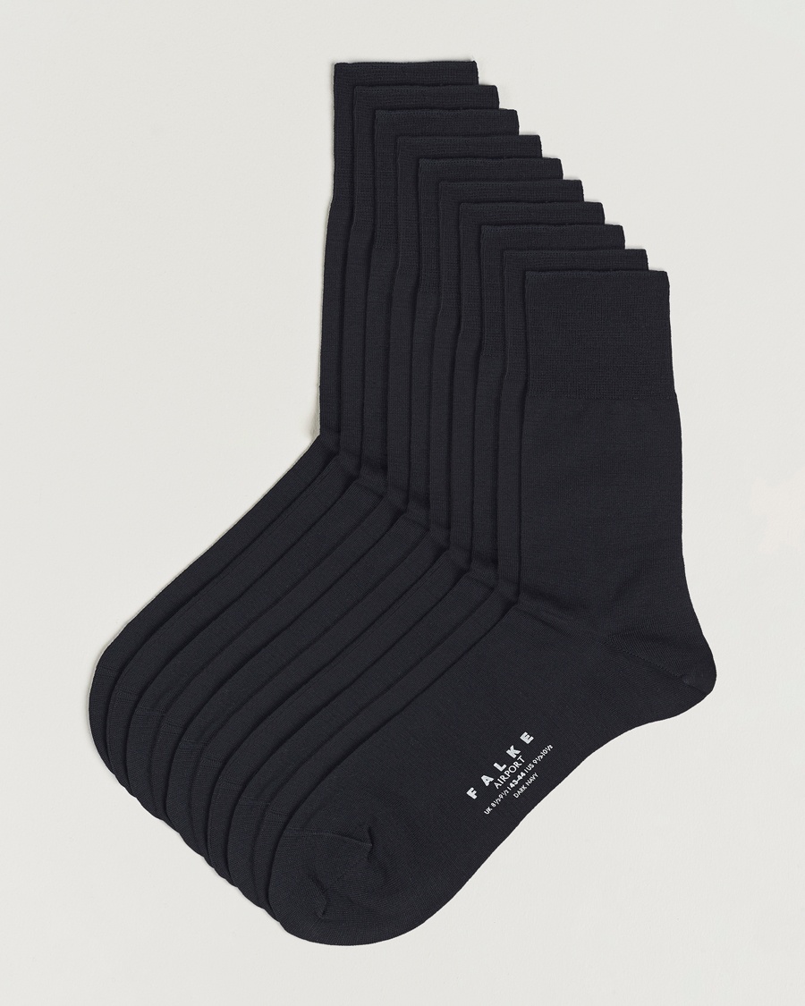Falke 10-Pack Airport Socks Dark Navy – Azul