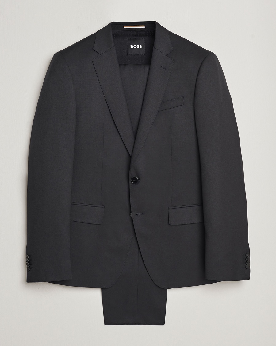 BOSS BLACK Huge Wool Suit Black – Negro