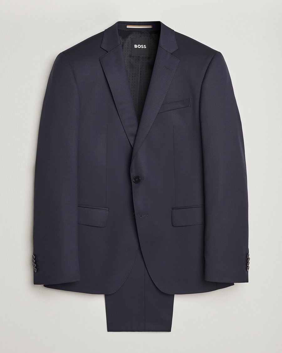 BOSS BLACK Huge Wool Suit Dark Blue – Azul