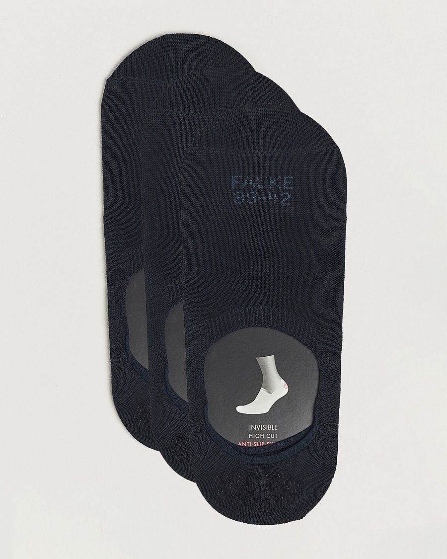 Falke 3-pack Casual High Cut Sneaker Socks Dark Navy