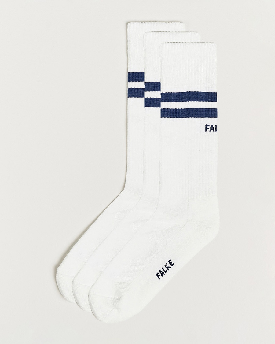 Falke 3-pack Dynamic Tennis Socks White/Blue – Blanco