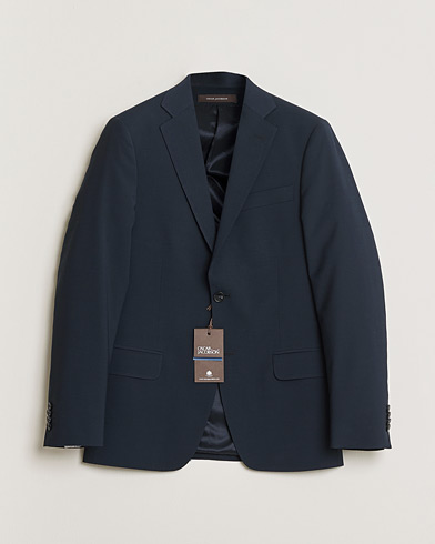 Pre-owned Oscar Jacobson Edmund Wool Blazer Navy 46 – Azul