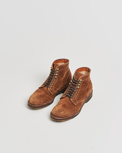 Pre-owned Alden 46054H Plain Toe Boot Snuff Suede US8 - EU41,5 – Marrón