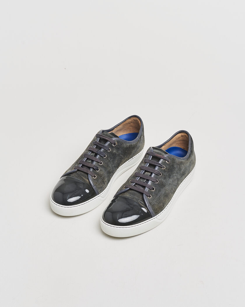 Pre-owned Lanvin DBB1 Patent Cap Toe Sneaker Dark Grey UK10 - EU44 – Gris
