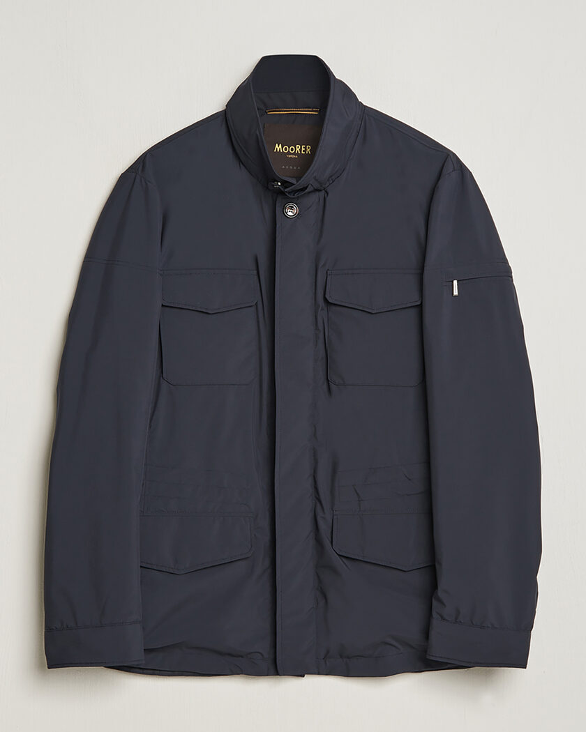 Pre-owned MooRER Waterproof Nylon Field Jacket Navy 50 – Azul