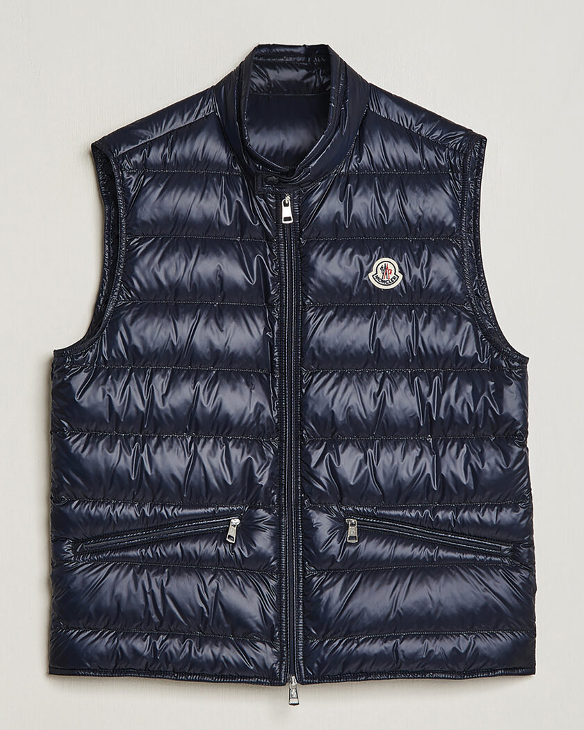 Moncler Gui Down Vest Navy 4 - XL – Azul