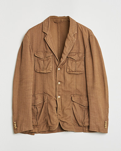 Pre-owned Altea Safari Blazer Camel Brown 52 – Marrón