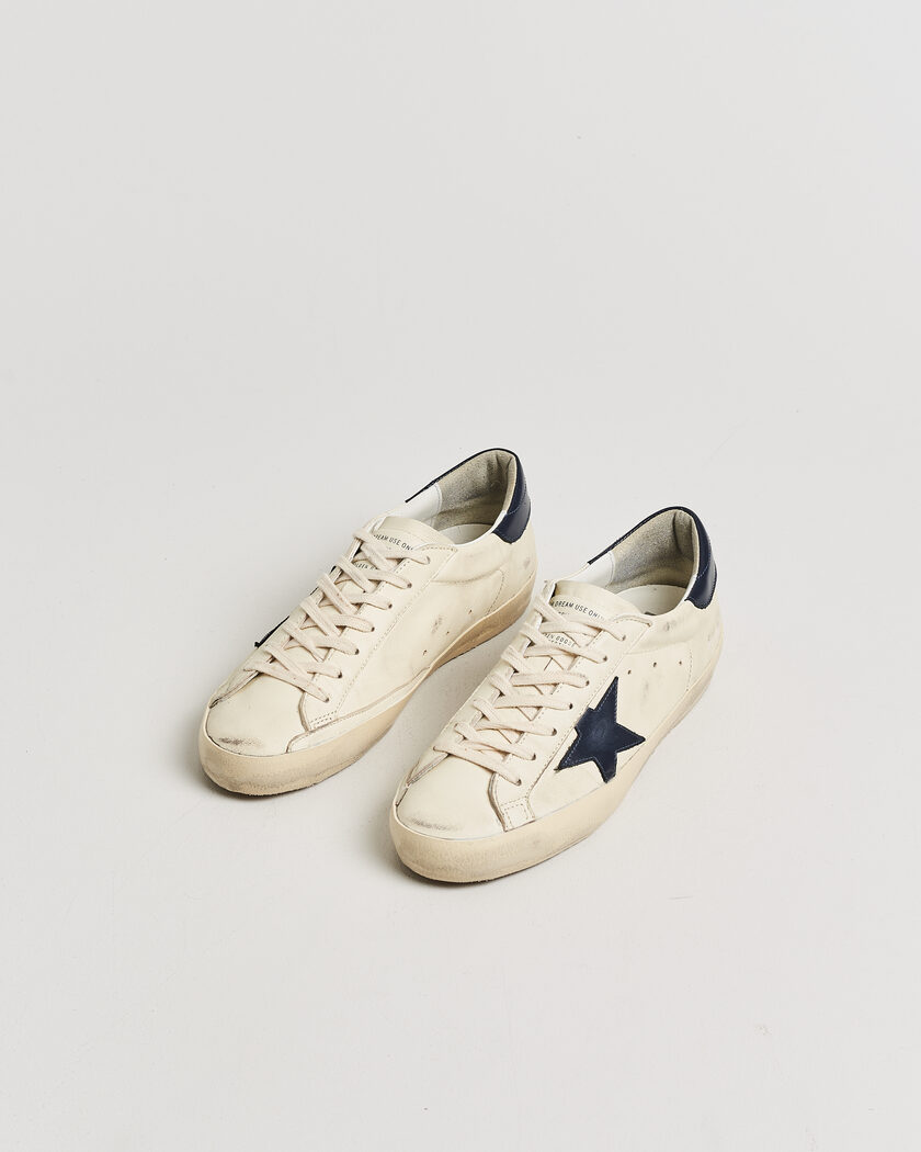 Pre-owned Golden Goose Super-Star Sneakers Beige/Midnight 41 – Blanco