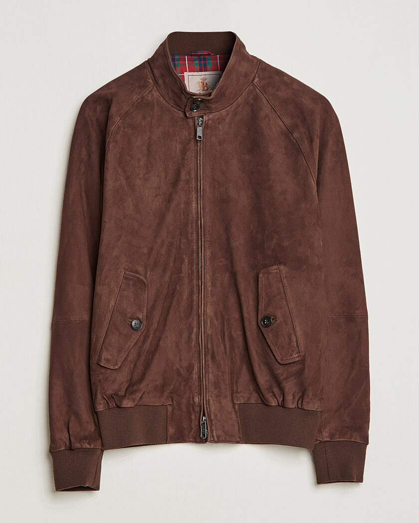 Pre-owned Baracuta G9 Suede Jacket Chocolate UK42 - EU52 – Marrón