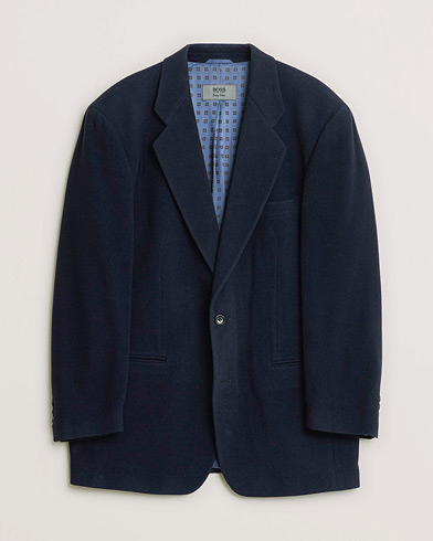 Pre-owned BOSS Vintage Cashmere Blend Blazer Navy 48 – Azul
