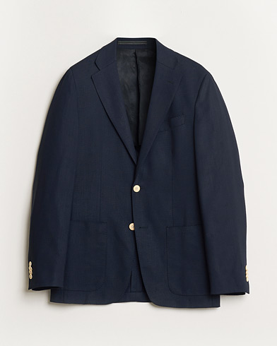 Pre-owned Corneliani Wool Hopsack Blazer Navy 48 – Azul