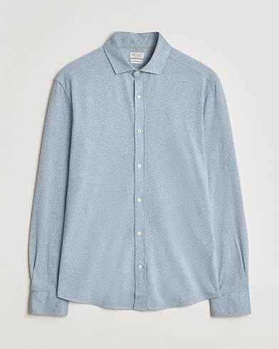 Pre-owned Brunello Cucinelli Lightweight Jersey Shirt Light Blue L – Azul