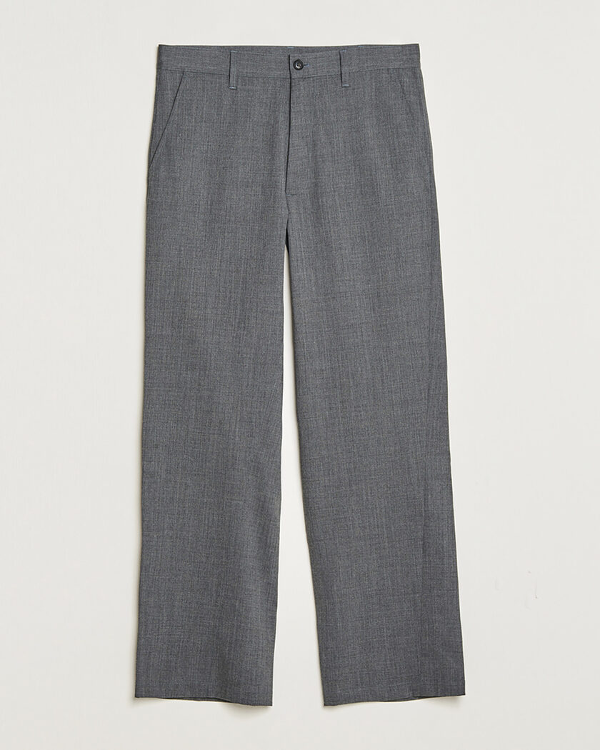 Pre-owned Sunflower Wide Twist Wool Trousers Grey Melange 48 – Gris