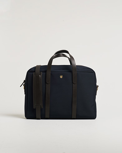 Pre-owned Mismo M/S Aspire Briefcase Navy/Dark Brown – Azul