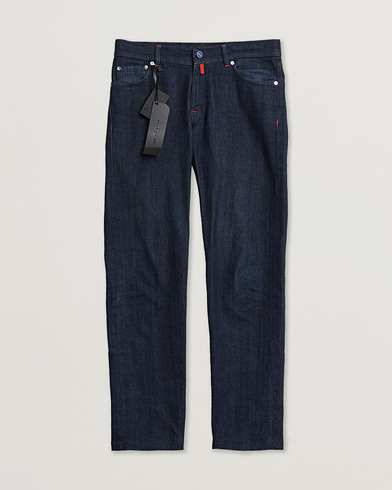 Pre-owned Kiton Slim Fit Stretch Jeans Dark Blue Wash W32 – Azul