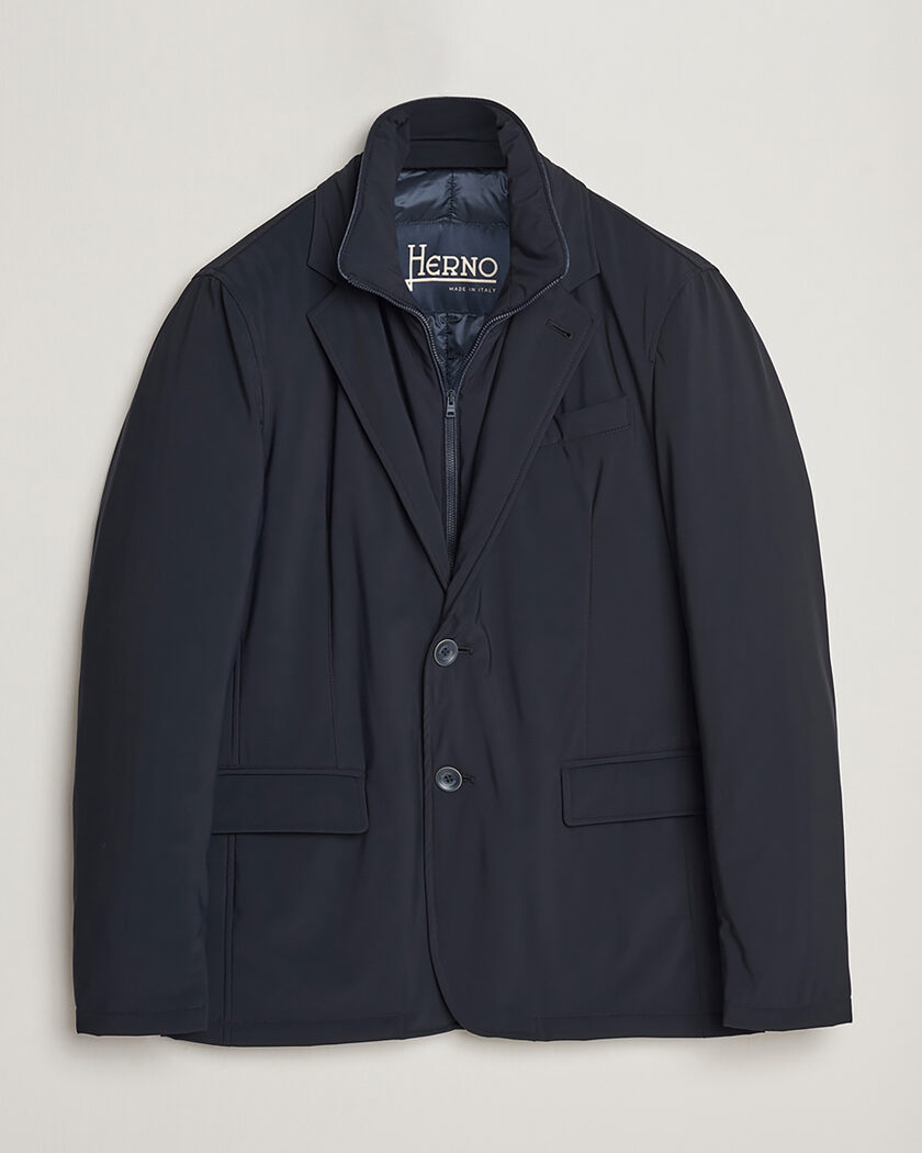 Pre-owned Herno Nylon City Blazer Navy 50 – Azul