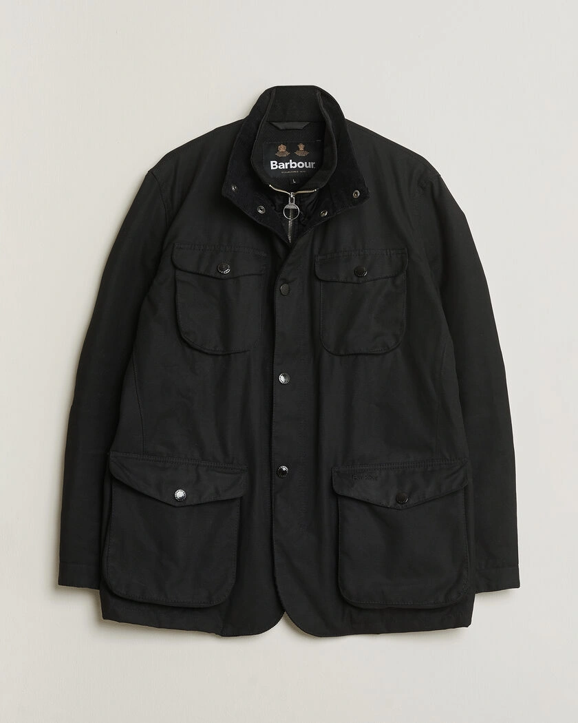 Pre-owned Barbour Lifestyle Ogston Waxed Jacket Black L – Negro