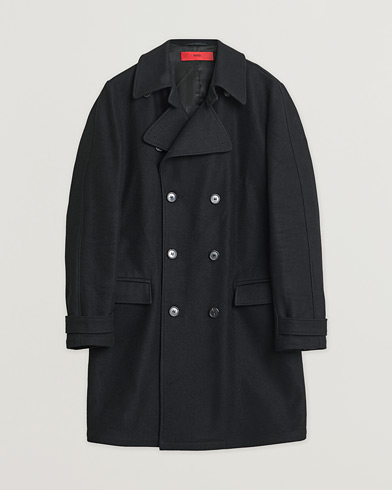 Pre-owned HUGO Double Breasted Wool Coat Black M – Negro