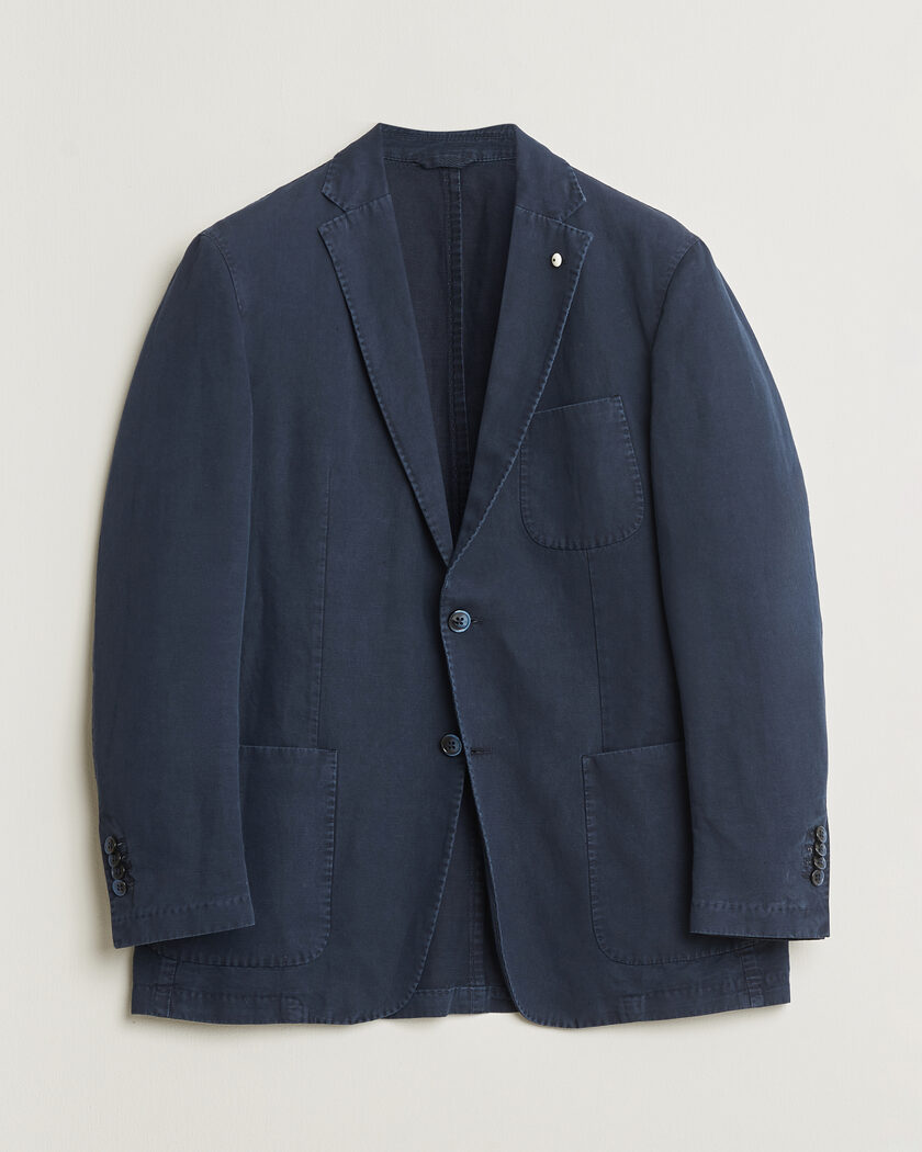 Pre-owned L.B.M. 1911 Jack Regular Fit Cotton & Linen Blazer Navy 52 – Azul