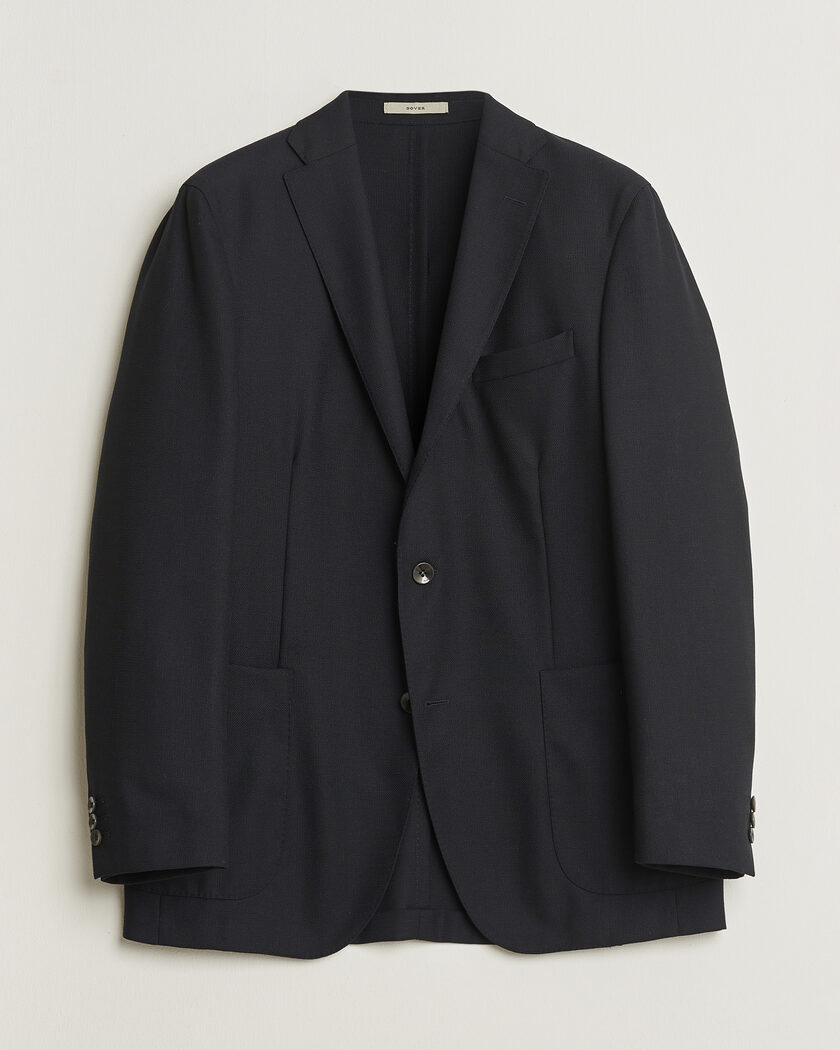 Pre-owned Boglioli Dover Wool Hopsack Blazer Black 52 – Negro
