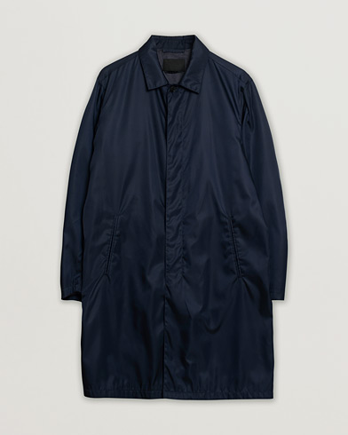 Pre-owned Prada Nylon Car Coat Navy L – Azul