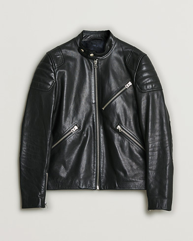 Pre-owned Acne Studios Oliver Leather Jacket Black 48 – Negro