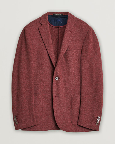 Pre-owned Corneliani Unlined Knitted Cashmere Blazer Rust 48 – Rojo
