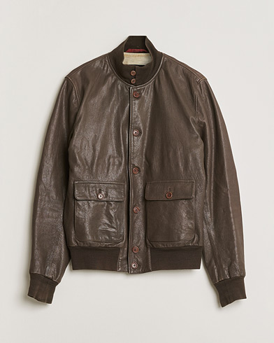 Pre-owned Stewart Calf Bomber Jacket Dark Brown L – Marrón