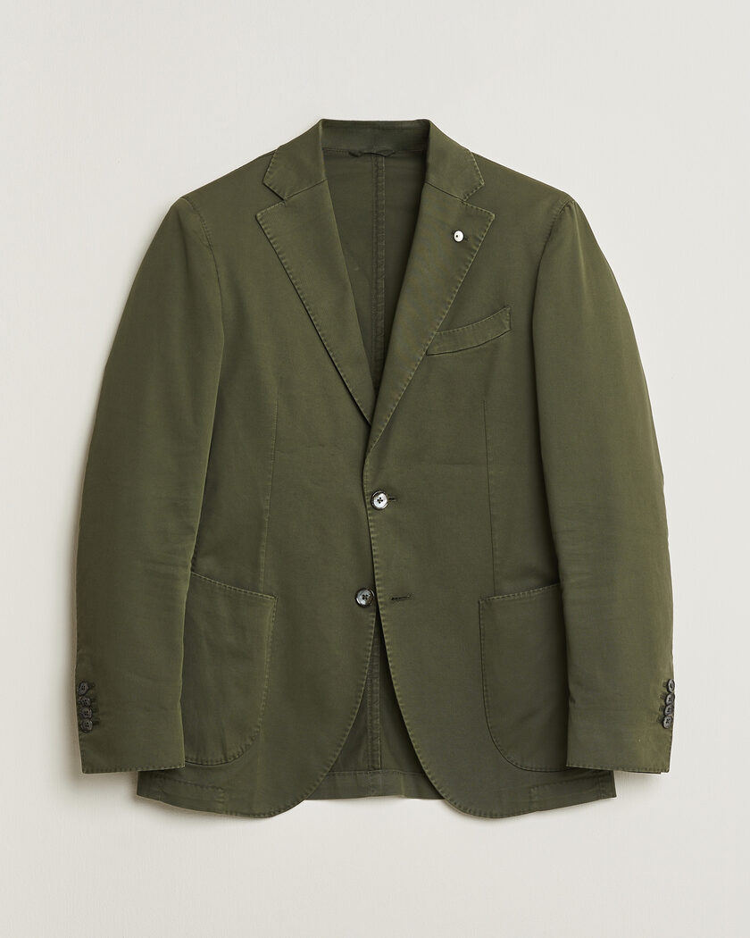Pre-owned L.B.M. 1911 Jack Regular Fit Cotton Stretch Blazer Green 46 – Verde
