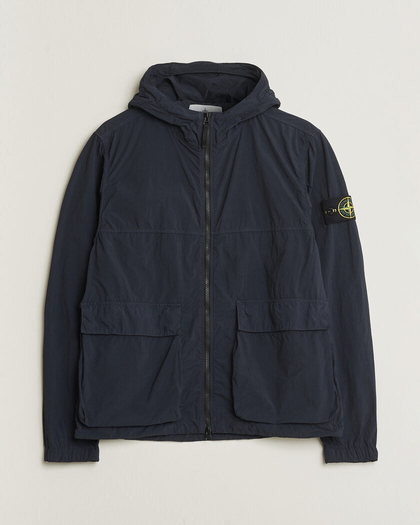 Pre-owned Stone Island Nylon Smerigliato-TC Short Parka Navy M – Azul