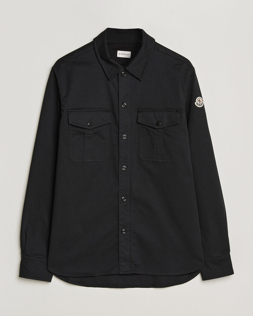Pre-owned Moncler Double Pocket Overshirt Black L – Negro
