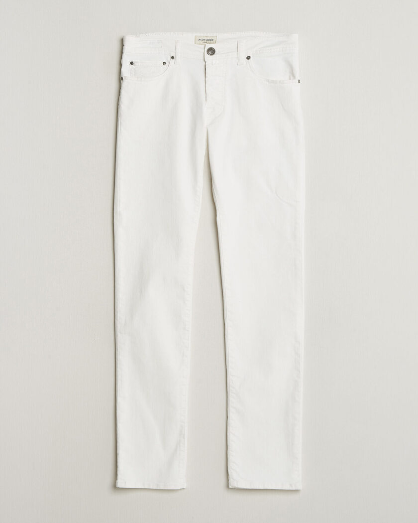 Pre-owned Jacob Cohën Bard Slim Fit Bull Stretch Jeans White W30 – Blanco