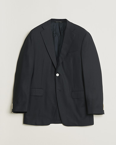 Pre-owned Canali Hopsack Wool Blazer Navy 50 – Azul
