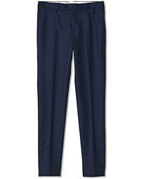 Brunello Cucinelli Slim Fit Flannel Trousers Navy – Azul