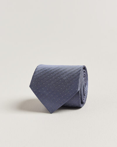 Brioni Jacquard Dot Silk Tie Light Blue
