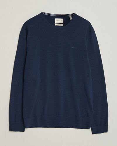 Gant Extrafine Merino Knitted Crew Neck Marine