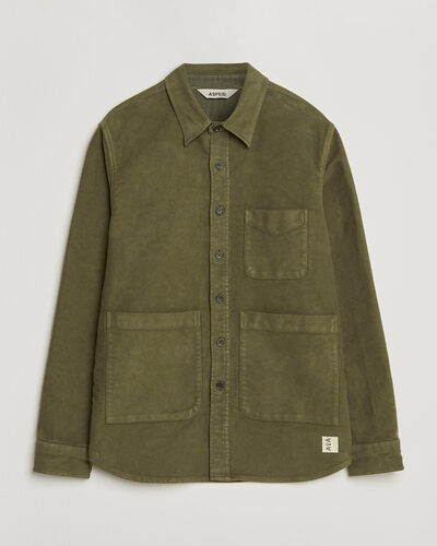 Aspesi Moleskine Utility Shirt Military
