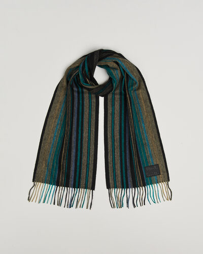 Paul Smith Lambswool Striped Scarf Black