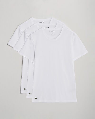 Lacoste 3-Pack Crew Neck T-Shirt White