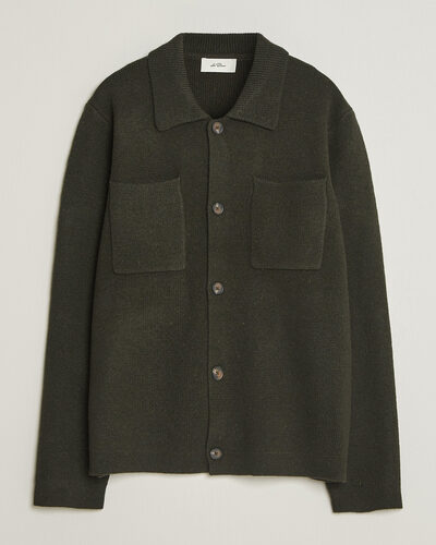 Les Deux Milano Knit Overshirt Rosin Green