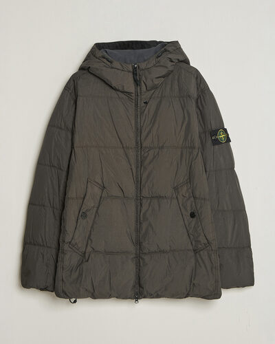 Stone Island Crinkle Reps Padded Hood Down Jacket Grey