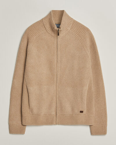 Polo Ralph Lauren Wool/Cashmere Full-Zip Camel Melange
