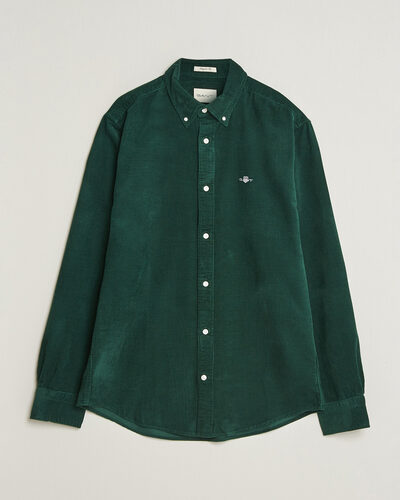 Gant Regular Fit Corduroy Shirt Tartan Green